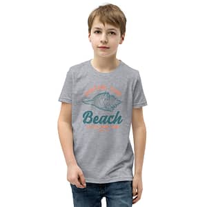 youth staple tee athletic heather front 626a3c3945970