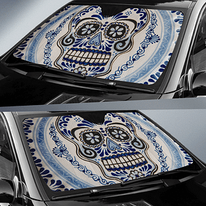 Blue skull Auto Sun Shade Sedan