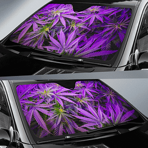 Purple cannabis Auto Sun Shade Sedan