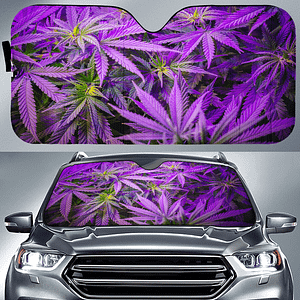 Purple cannabis auto sun shade Front