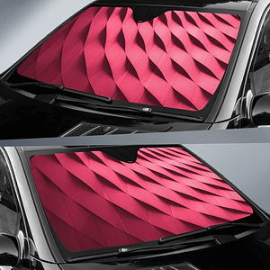 Red waves Auto Sun Shade Sedan