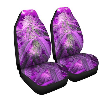 Purple cannabis Car Seat Covers