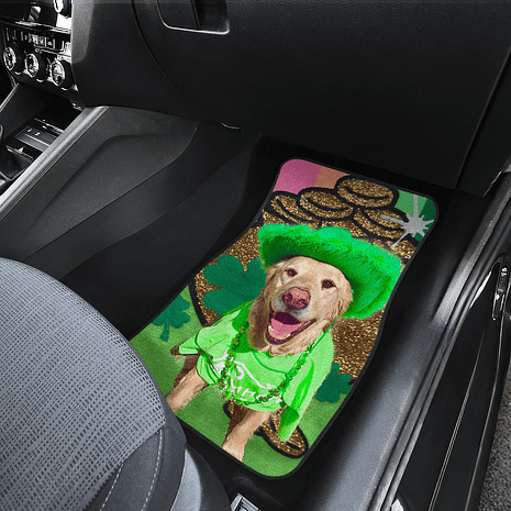 Car Floor Mats Dog St Patrick Passenger Side