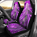 Purple cannabis Car Seat Covers Driver Side
