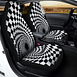 Black and White Car Seat Covers Passenger Side